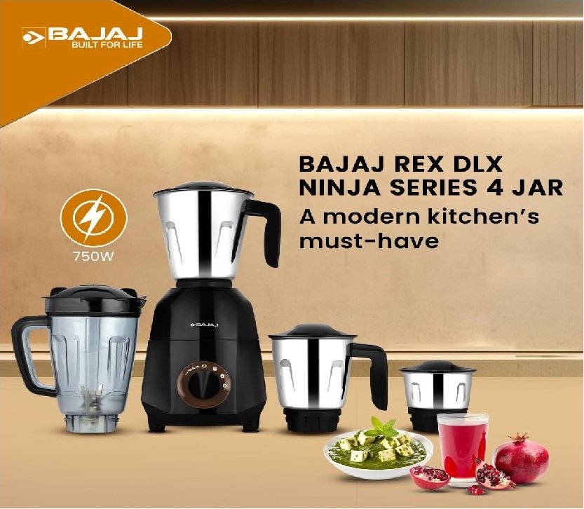 Blender Ninja Virtue 750 W avec 4 bols, 20 000 tr/min, protection contre les surcharges, noir