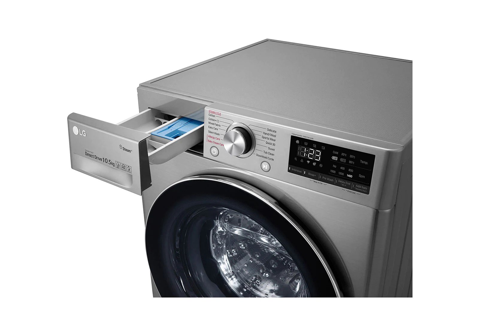 LG F4V5RGP2T – Lave-Linge Séchant Frontale 10,5/7 kg avec AI DD™, Steam™ et TurboWash™