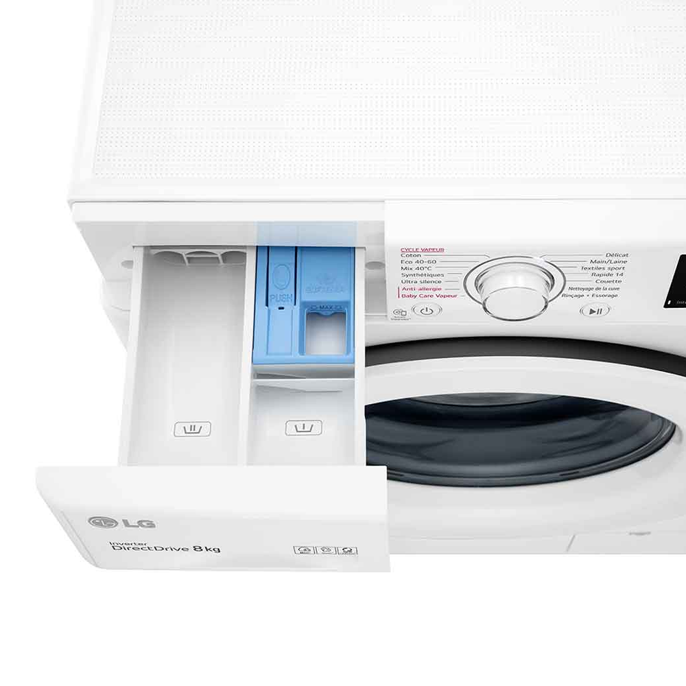 Machine à laver F4R3TYG3W à ouverture frontale 8 kg Blanc