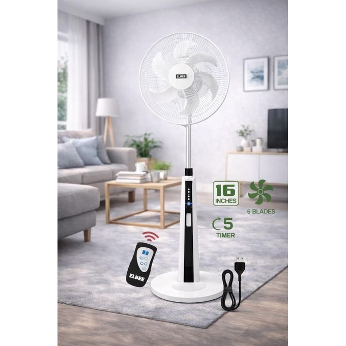 Ventilateur sur Pied Rechargeable avec Télécommande – Modèle LB-1266