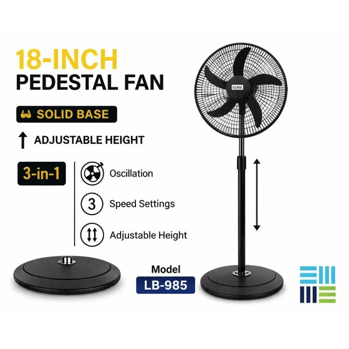 Ventilateur sur pied de 18 pouces – Modèle LB-985