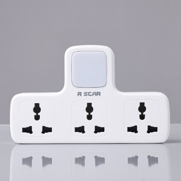 R SCAR RS-G136 - 3-outlet wall-mounted power strip