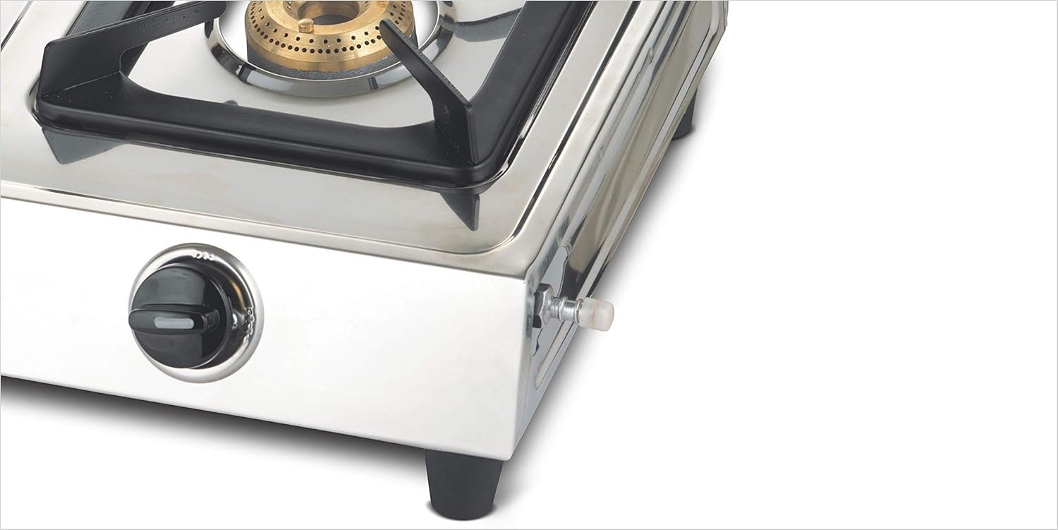 Bajaj Popular Eco Gas Stove | 2-Burner | Stainless Steel | ISI Certified