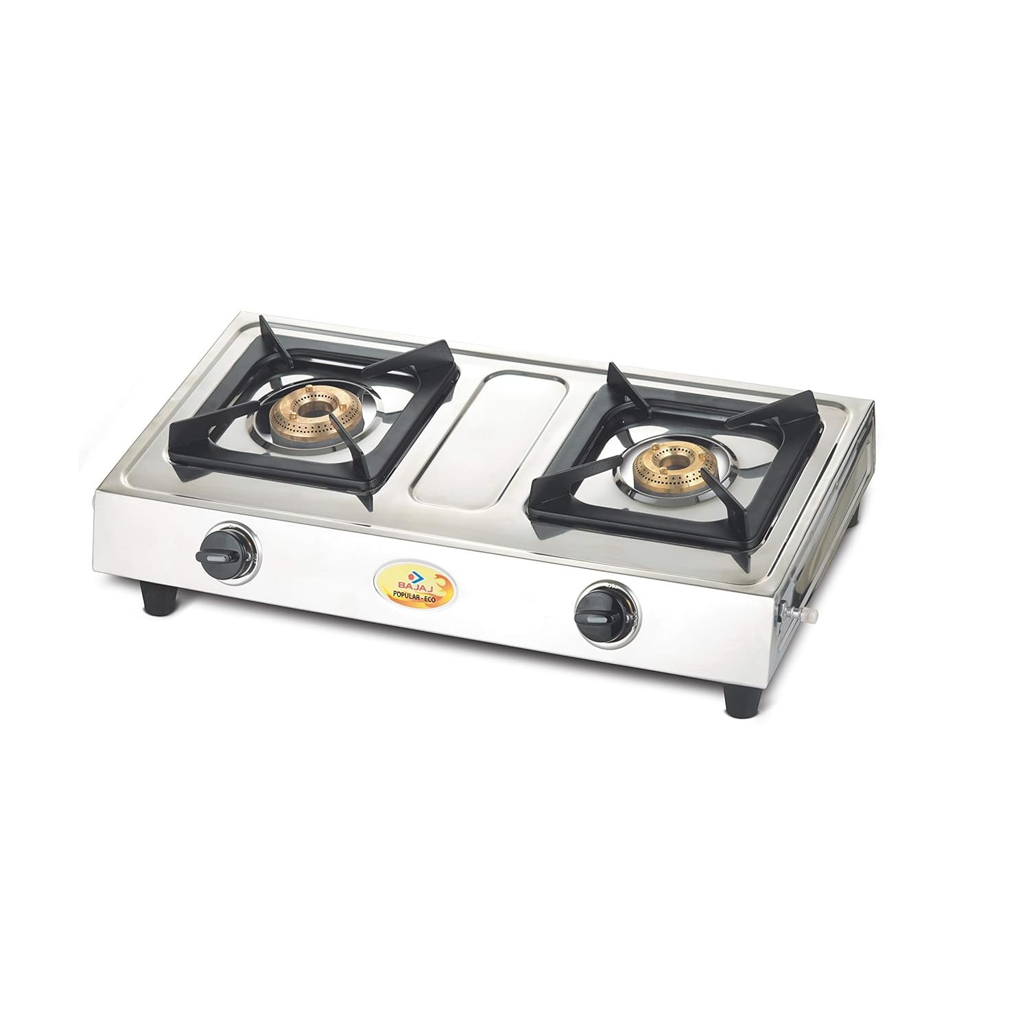 Bajaj Popular Eco Gas Stove | 2-Burner | Stainless Steel | ISI Certified