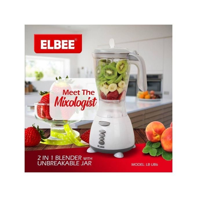 Elbee 2 in 1 Blender with Unbreakable Jar- UB6