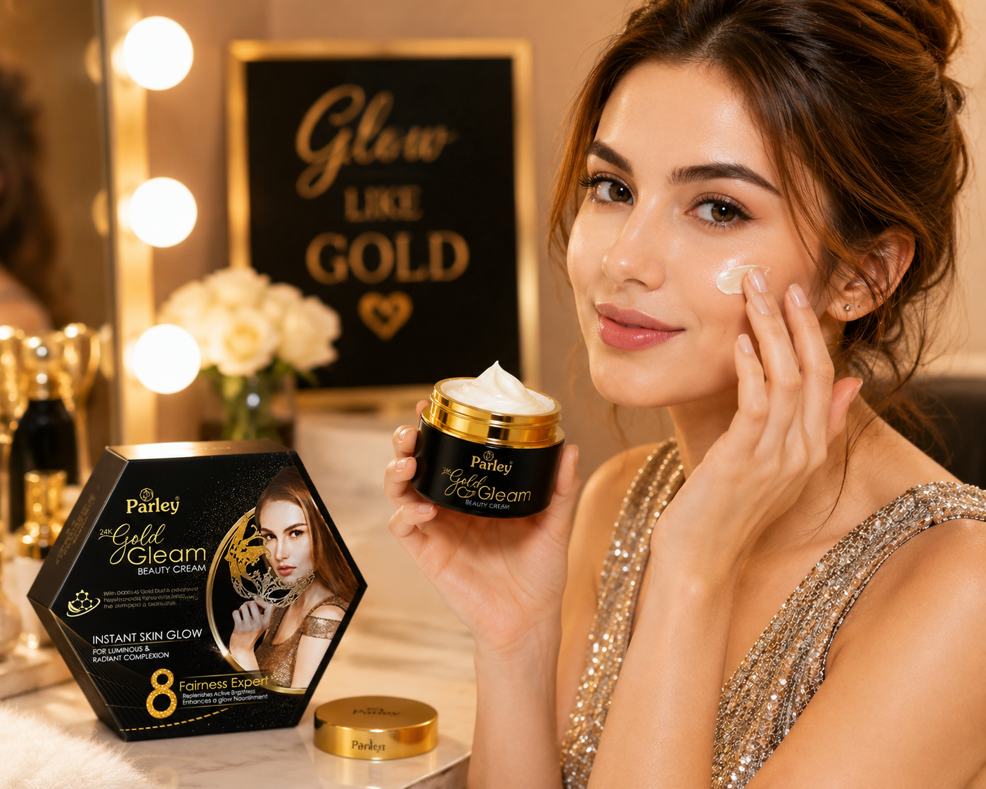 Parley 24k Gold Gleam Beauty Cream Jar
