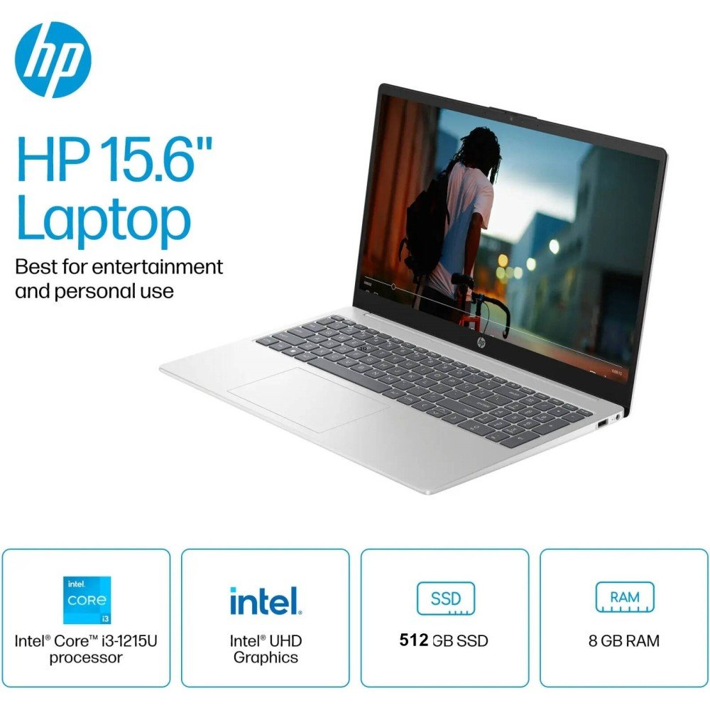 HP 15-fd0023dx Laptop - Intel(R) Core(TM) i3-1215U - 8Gb - 512Gb 15" LED Full HD Touch