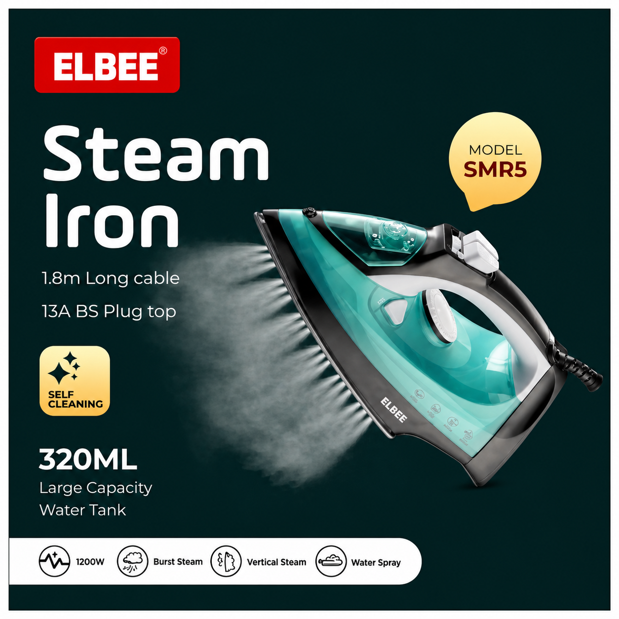 Fer à repasser électrique à vapeur – SMR 5